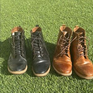 Timberland Black and Brown Ankle High Boots Size 11 with anti fatigue insoles.